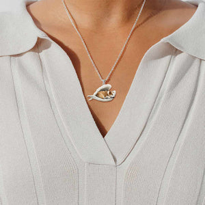 Corgi Sleeping Angel Stainless Steel Necklace
