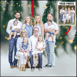 New Release Personalized Love Family Upload Photo Christmas Ornament