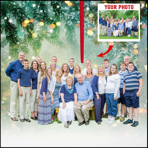 New Release Personalized Love Family Upload Photo Christmas Ornament