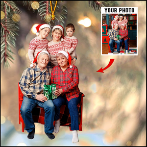 New Release Personalized Love Family Upload Photo Christmas Ornament