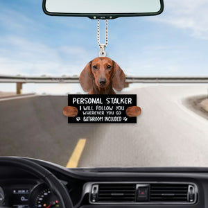 Dachshund Personal Stalker Car Hanging Ornament