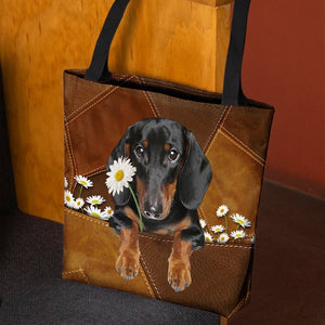 Dachshund11 Holding Daisy All Over Printed Tote Bag