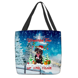 Dachshund Christmas Tote Bag