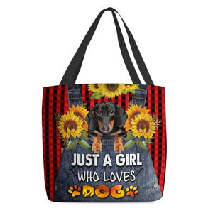Dachshund 2-Just A Girl Who Loves Dog Tote Bag