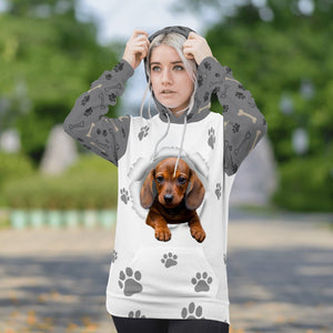 Dachshund 2-Paw Dog Unisex Hoodie