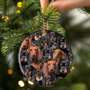 A Bunch Of Dachshunds Porcelain/Ceramic Ornament