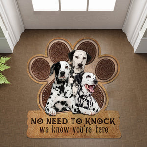 Dalmatian No Need To Knock We Know You're Here Custom Doormat