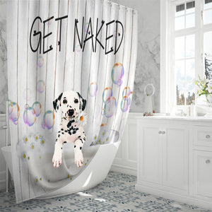 Dalmatian02 Get Naked Daisy Shower Curtain