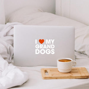 I Love My Grand-Dogs Vinyl Car Sticker