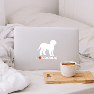 I Love Goldendoodles Vinyl Car Sticker