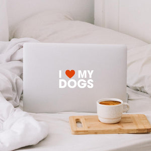 I Love My Dogs Vinyl Car Sticker