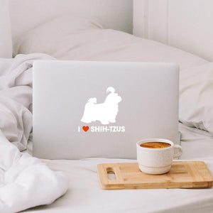 I Love Shih-Tzus Vinyl Car Sticker