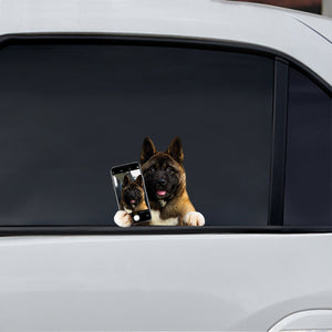 Do You Like My Selfie - American Akita Car/ Door/ Fridge/ Laptop Sticker V1