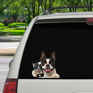 Do You Like My Selfie - Boston Terrier Car/ Door/ Fridge/ Laptop Sticker V1