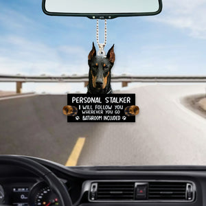 Doberman Personal Stalker Car Hanging Ornament