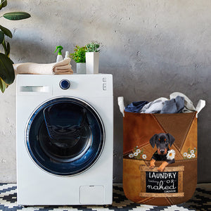 Doberman Laundry Today Or Naked Tomorrow Laundry Basket