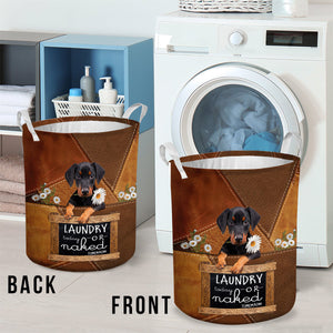 Doberman Laundry Today Or Naked Tomorrow Laundry Basket