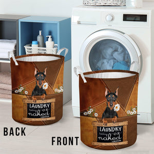 Doberman06 Laundry Today Or Naked Tomorrow Laundry Basket