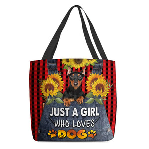 Doberman 2-Just A Girl Who Loves Dog Tote Bag