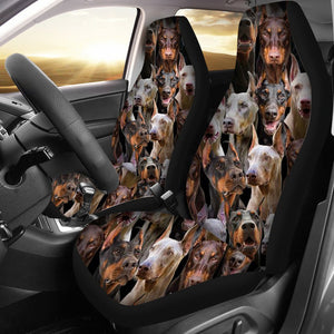 A Bunch Of Doberman Pinchers Car Seat Cover