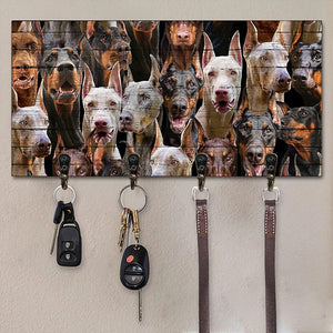 A Bunch Of Doberman Pinchers Key Hanger