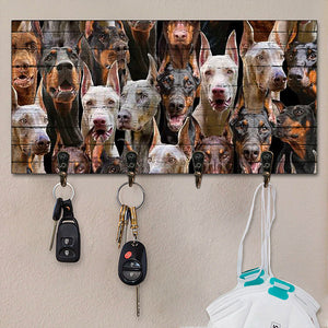 A Bunch Of Doberman Pinchers Key Hanger