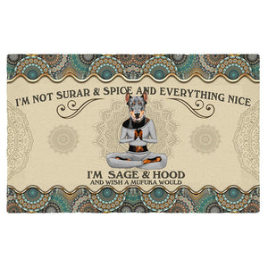 Wish A Mufuka Would-Doberman Doormat