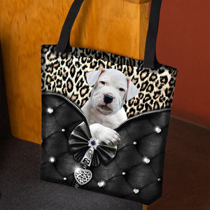 2022 New Release Dogo Argentino All Over Printed Tote Bag