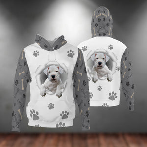 Dogo Argentino-Paw Dog Unisex Hoodie