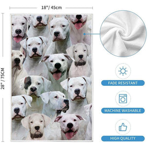 A Bunch Of Dogo Argentinoes Kitchen Towel