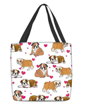 Cute English Bulldog Tote Bag