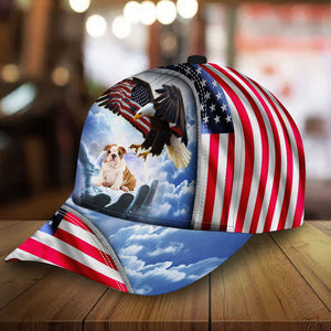 English Bulldog Perfect One Nation Under God Cap For Patriots And Dog Lovers