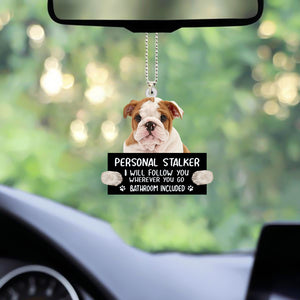English Bulldog02 Personal Stalker Car Hanging Ornament