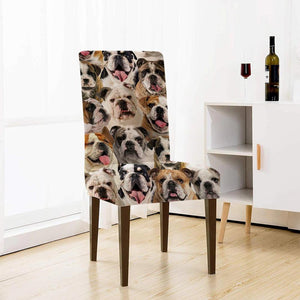A Bunch Of English Bulldogs Chair Cover/Great Gift Idea For Dog Lovers