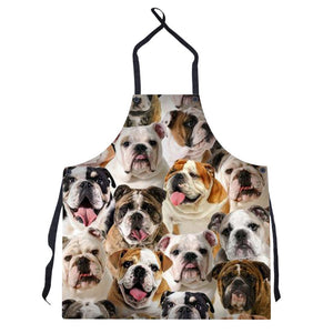 A Bunch Of English Bulldogs Apron/Great Gift Idea For Christmas