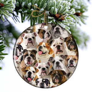 A Bunch Of English Bulldogs Porcelain/Ceramic Ornament