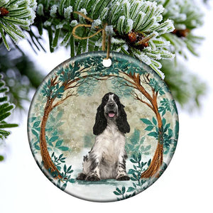 English Cocker Spaniel Among Forest Porcelain/Ceramic Ornament