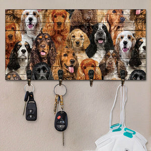 A Bunch Of English Cocker Spaniels Key Hanger