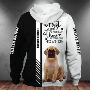 English Mastiff-First We Steal Your Heart Unisex Hoodie