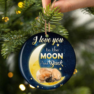 English Mastiff I Love You To The Moon And Back Porcelain/Ceramic Ornament