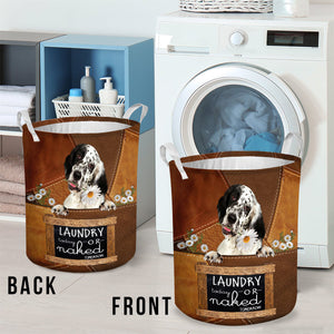 English Setter06 Laundry Today Or Naked Tomorrow Laundry Basket