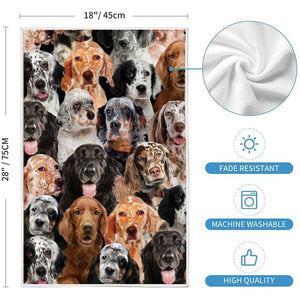 A Bunch Of English Setters Kitchen Towel