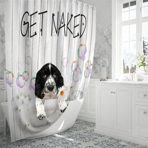 English Springer Spaniel003 Get Naked Daisy Shower Curtain