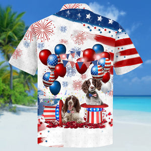 English Springer Spaniel Independence Day Hawaiian Shirt