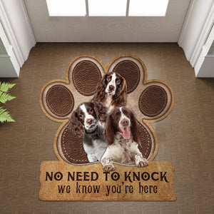 English Springer Spaniel1 No Need To Knock We Know You're Here Custom Doormat