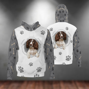English Springer Spaniel-Paw Dog Unisex Hoodie