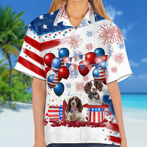 English Springer Spaniel Independence Day Hawaiian Shirt