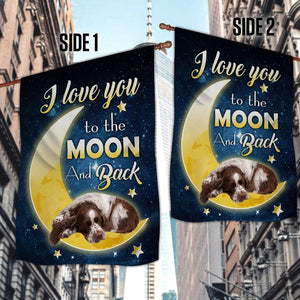 English Springer Spaniel I Love You To The Moon And Back Garden Flag