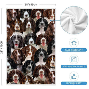 A Bunch Of English Springer Spaniels Kitchen Towel