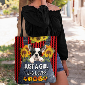 French Bulldog 2-Just A Girl Who Loves Dog Tote Bag